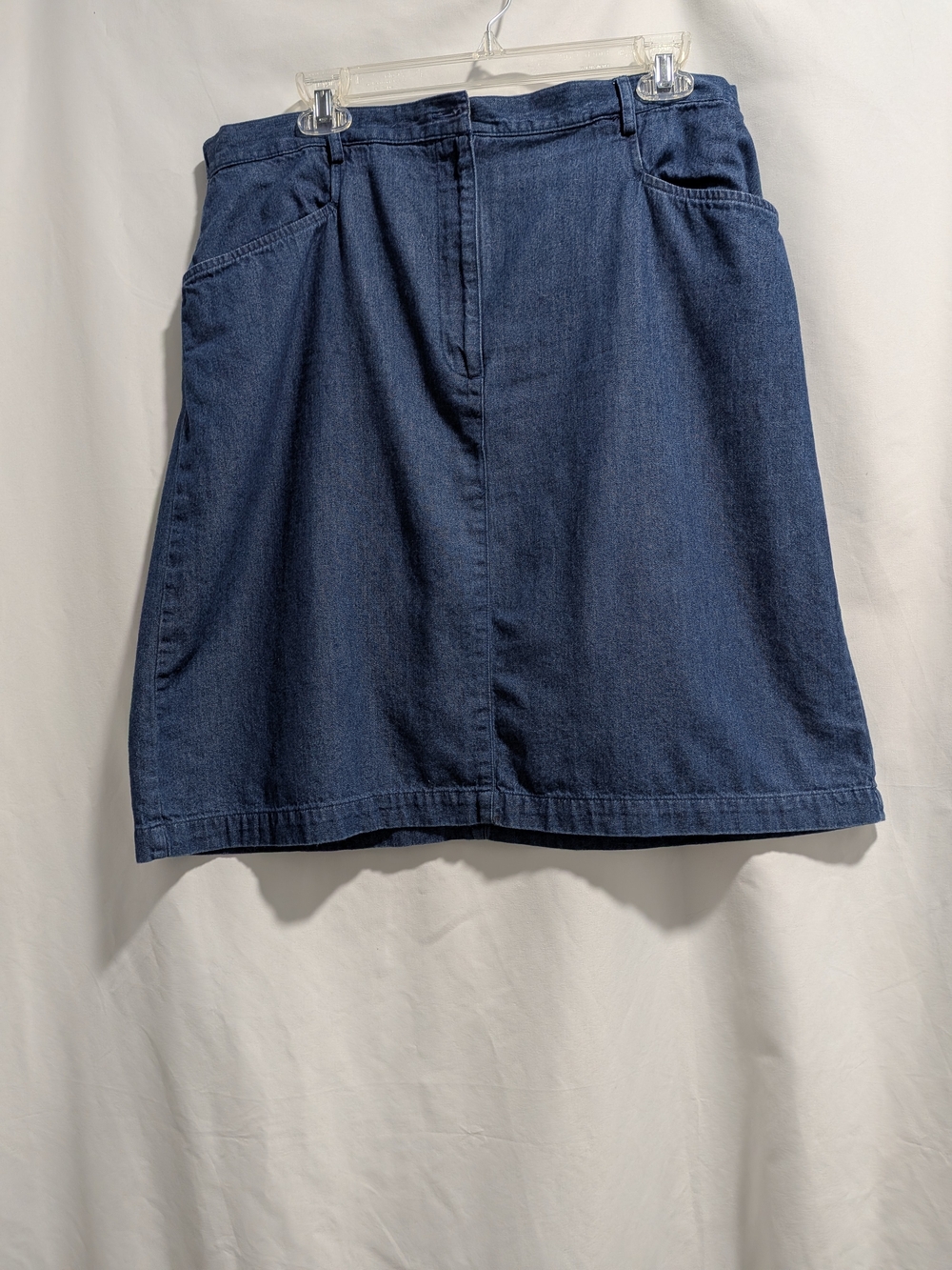 Karen Scott Indigo Denim A-Line Skirt